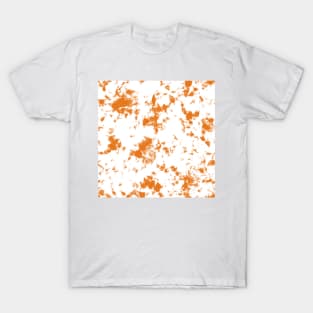 Orange and white Storm - Tie-Dye Shibori Texture T-Shirt